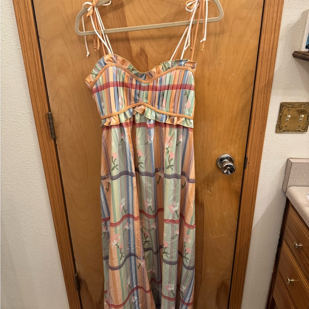 Colorful Striped Maxi Dress